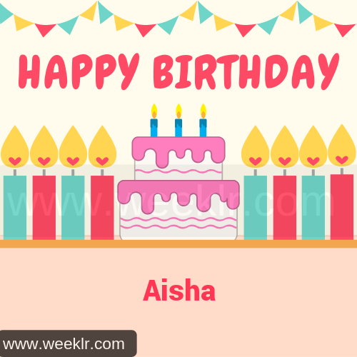 Candle Cake Happy Birthday  Aisha Image