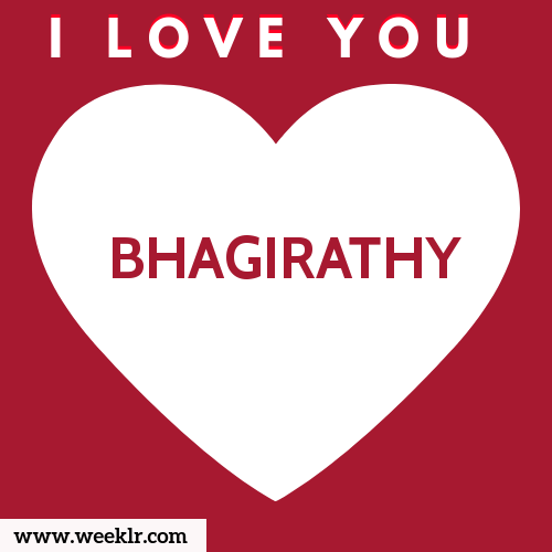 BHAGIRATHY I Love You Name Wallpaper
