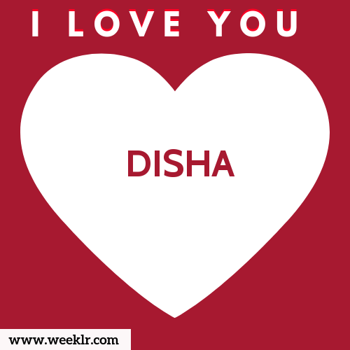 -DISHA- I Love You Name Wallpaper