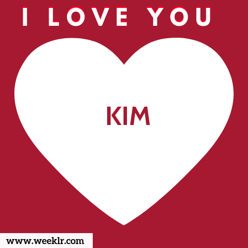 KIM I Love You Name Wallpaper