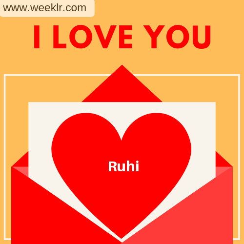 Ruhi I Love You Love Letter photo