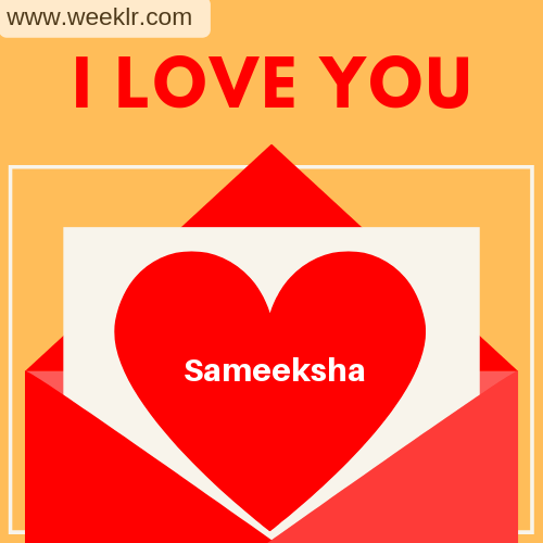Sameeksha I Love You Love Letter photo