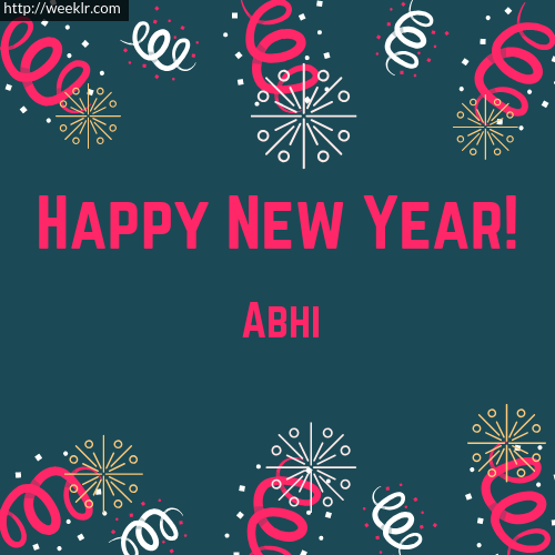 -Abhi- Happy New Year Greeting Card Images