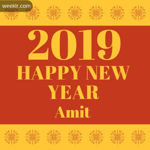 -Amit- 2019 Happy New Year image photo