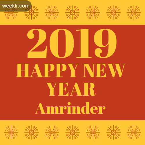 -Amrinder- 2019 Happy New Year image photo