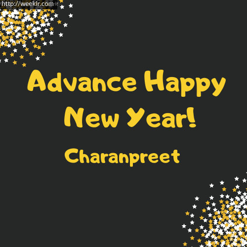 -Charanpreet- Advance Happy New Year to You Greeting Image