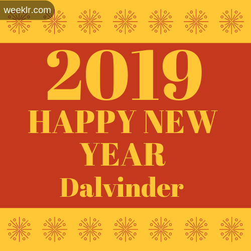 Dalvinder 2019 Happy New Year image photo