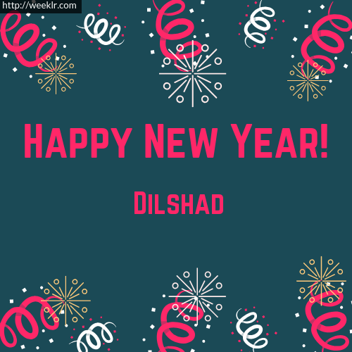 Dilshad Happy New Year Greeting Card Images