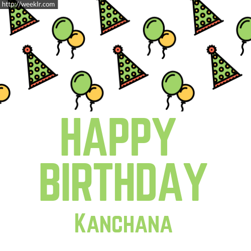 Download Happy birthday -Kanchana- with Cap Balloons image