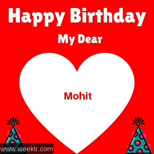 Happy Birthday My Dear -Mohit- Name Wish Greeting Photo