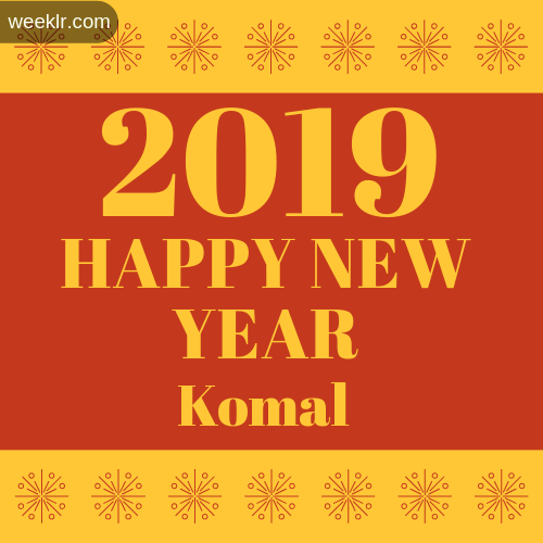 -Komal- 2019 Happy New Year image photo
