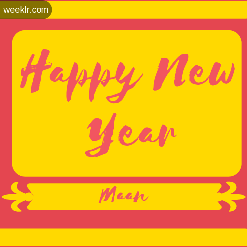 -Maan- Name New Year Wallpaper Photo