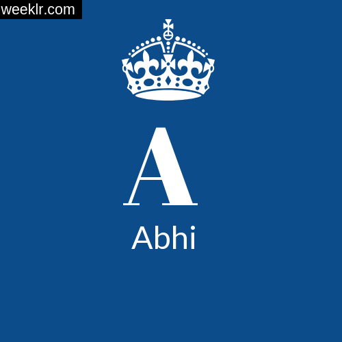 Abhi : Name images and photos - wallpaper, Whatsapp DP
