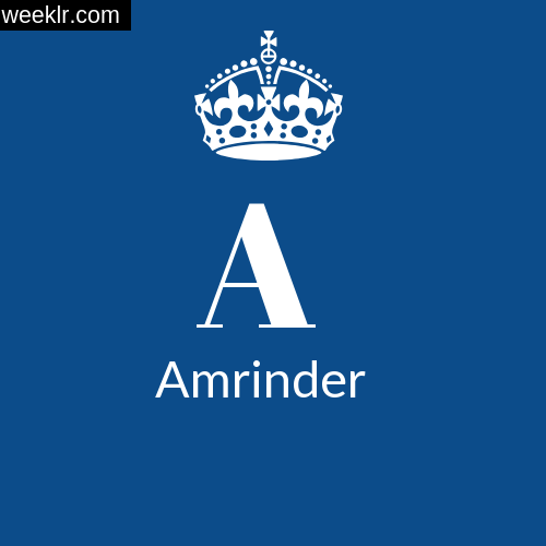 Make Amrinder Name DP Logo Photo