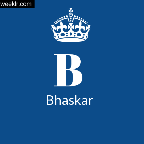 Make -Bhaskar- Name DP Logo Photo