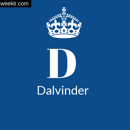 Make -Dalvinder- Name DP Logo Photo