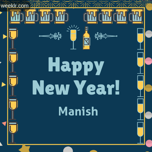 -Manish- Name On Happy New Year Images