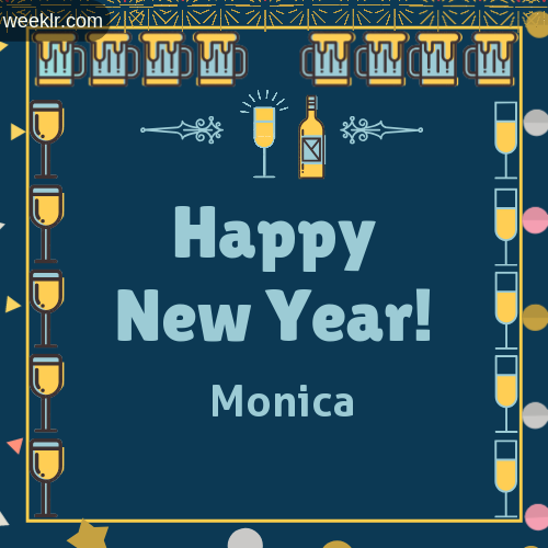 -Monica- Name On Happy New Year Images