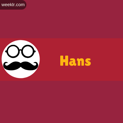 Moustache Men Boys Hans Name Logo images
