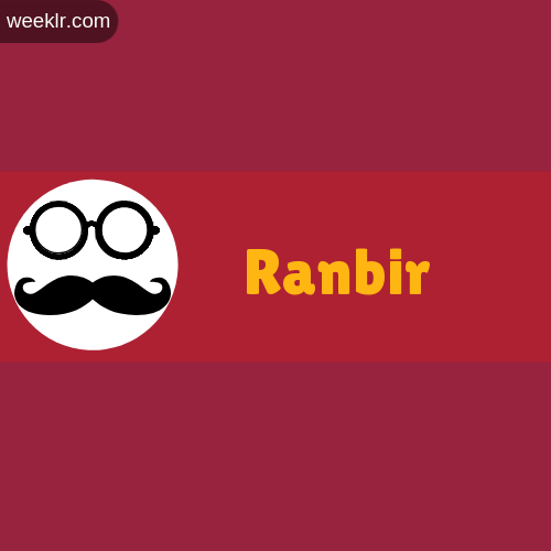Moustache Men Boys Ranbir Name Logo images