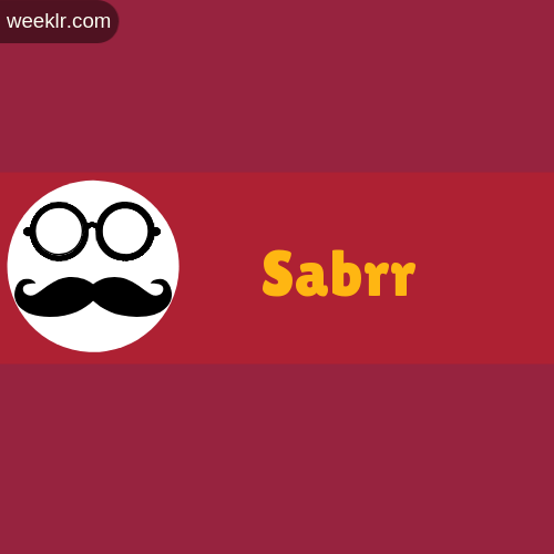 Moustache Men Boys Sabrr Name Logo images