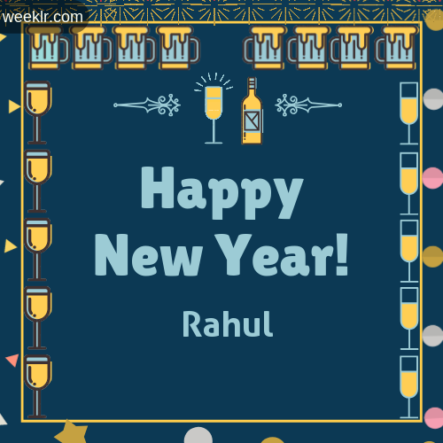 -Rahul- Name On Happy New Year Images