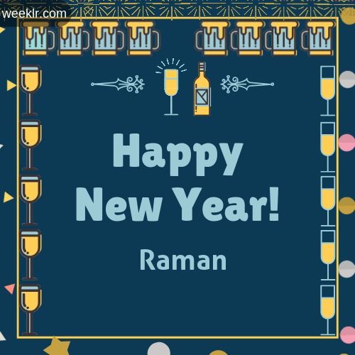 -Raman- Name On Happy New Year Images