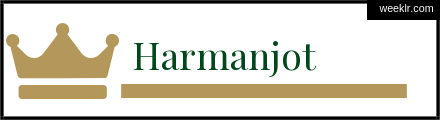 Royals Crown -Harmanjot- Name Logo Photo
