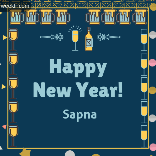 -Sapna- Name On Happy New Year Images