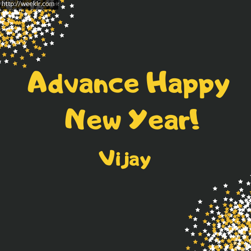 -Vijay- Advance Happy New Year to You Greeting Image