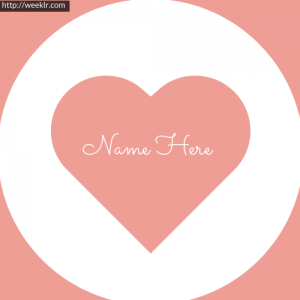 Write Name on Pink Color Heart Name Logo Photo