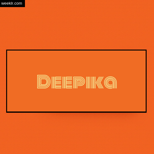 Deepika Name Logo Photo - Orange Background Name Logo DP