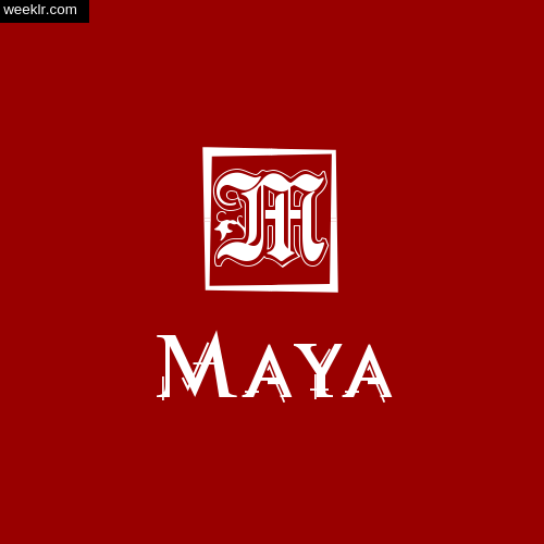 Maya Name Logo Photo Download Wallpaper