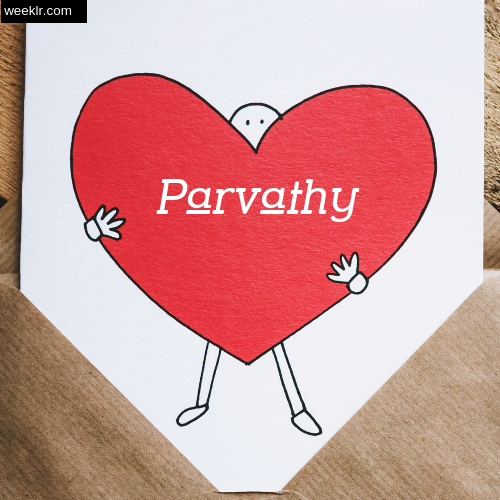 Parvathy on Heart Image love letter