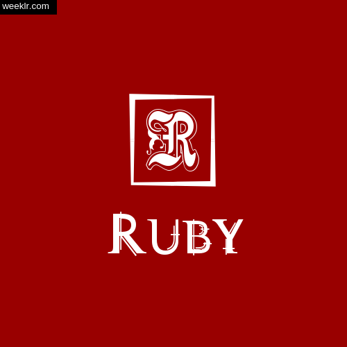 Ruby Name Logo Photo Download Wallpaper