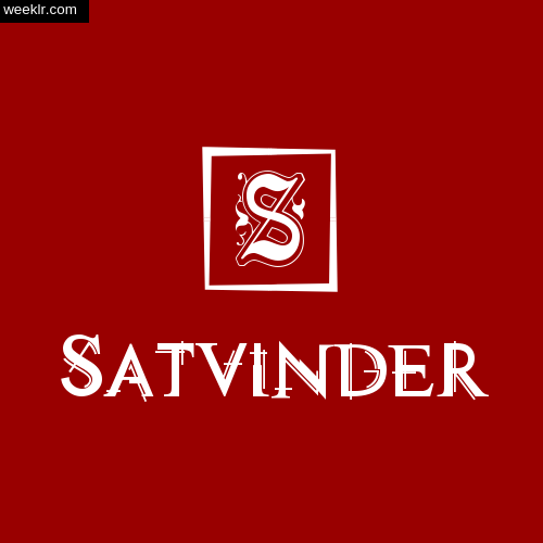 Satvinder Name Logo Photo Download Wallpaper
