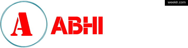 Write Abhi name on logo photo