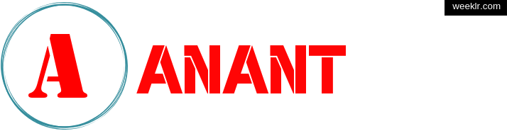 Write Anant name on logo photo
