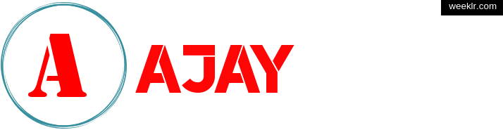 Write Ajay name on logo photo