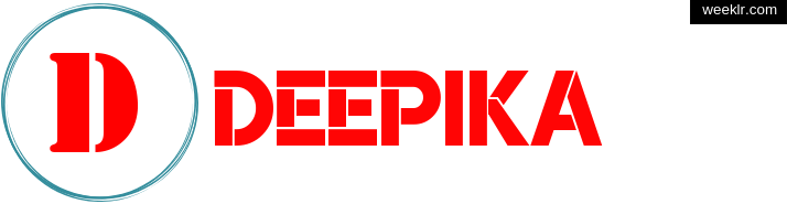 Write -Deepika- name on logo photo