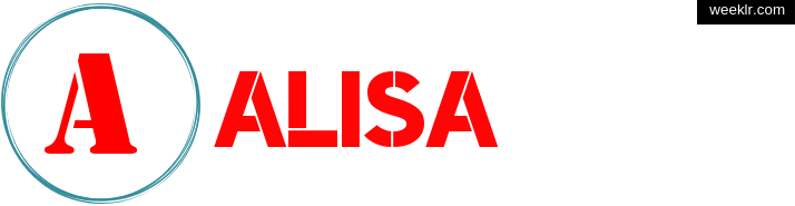 Write -Alisa- name on logo photo