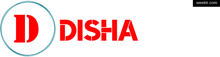 Write Disha name on logo photo