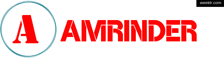 Write -Amrinder- name on logo photo