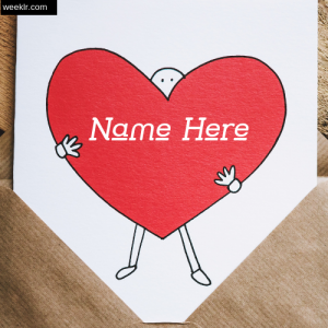 Write Name on Heart photo - Write lover name on heart image