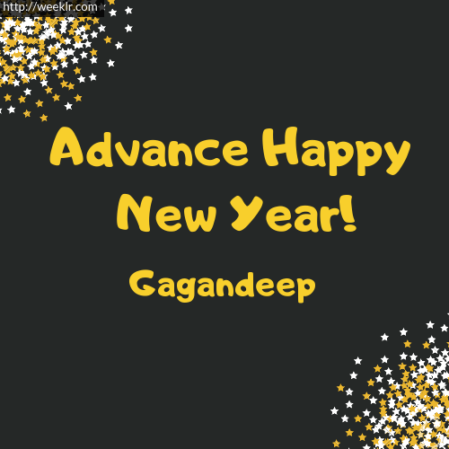 -Gagandeep- Advance Happy New Year to You Greeting Image