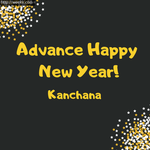 -Kanchana- Advance Happy New Year to You Greeting Image