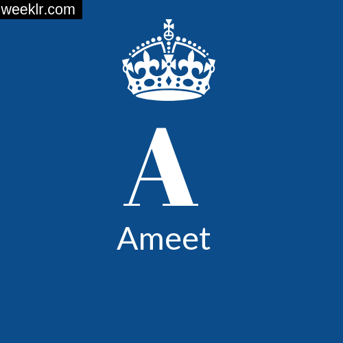 Make Ameet Name DP Logo Photo