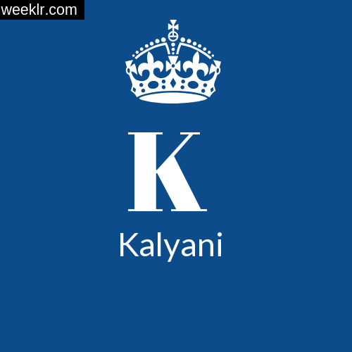 Make -Kalyani- Name DP Logo Photo