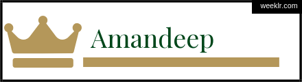 Royals Crown -Amandeep- Name Logo Photo