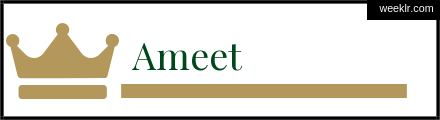 Royals Crown -Ameet- Name Logo Photo